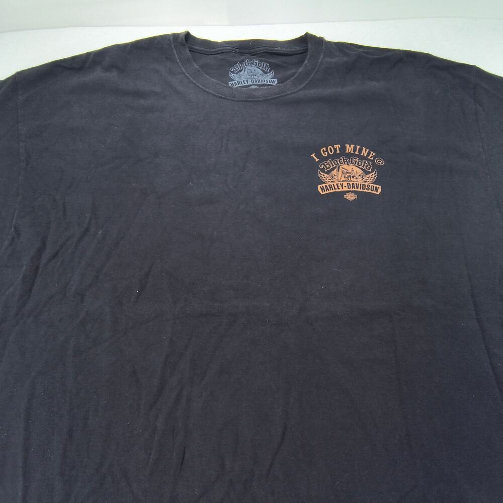 Harley Davidson Casual Short Sleeve Graphic Shirt Mens Size 3XL Black Orange
